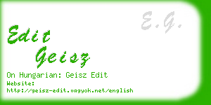 edit geisz business card